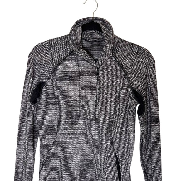 Lululemon Think Fast Pullover Coco Pique Black / Black- Size 6 - Picture 3 of 14